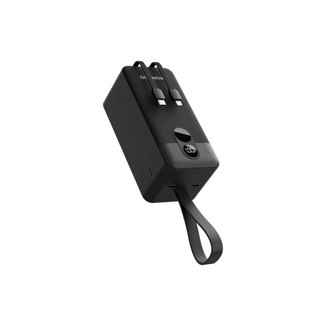 پاوربانک پرودو Porodo PB061 ظرفیت 50000 میلیآمپر با کابلهای داخلی USB-C و Lightning پاوربانک پرودو Porodo PB061 ظرفیت 50000 میلیآمپر با کابلهای داخلی USB-C و Lightning