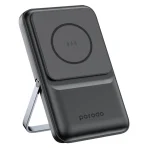 پاوربانک Porodo MagSafe ظرفیت 10000 میلی‌آمپر با کابل داخلی و پایه تاشو