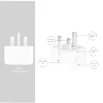 شارژر اصلی اپل ۲۰ وات مدل MHJF3ZP/A با درگاه USB-C و گواهی CE