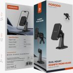 صفحه فلزی همراه هولدر مگنتی Porodo PDHSM35BK برای چسباندن پشت گوشی یا داخل قاب