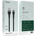 کابل USB-C گرین لاین بافته‌شده ۱ متری با شارژ سریع