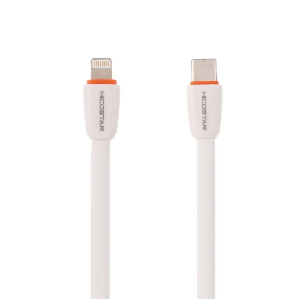 کابل شارژ و دیتا هایکواستار HS-130C-L با توان ۲۷ وات، رابط USB-C به لایتنینگ و طول ۱ متر