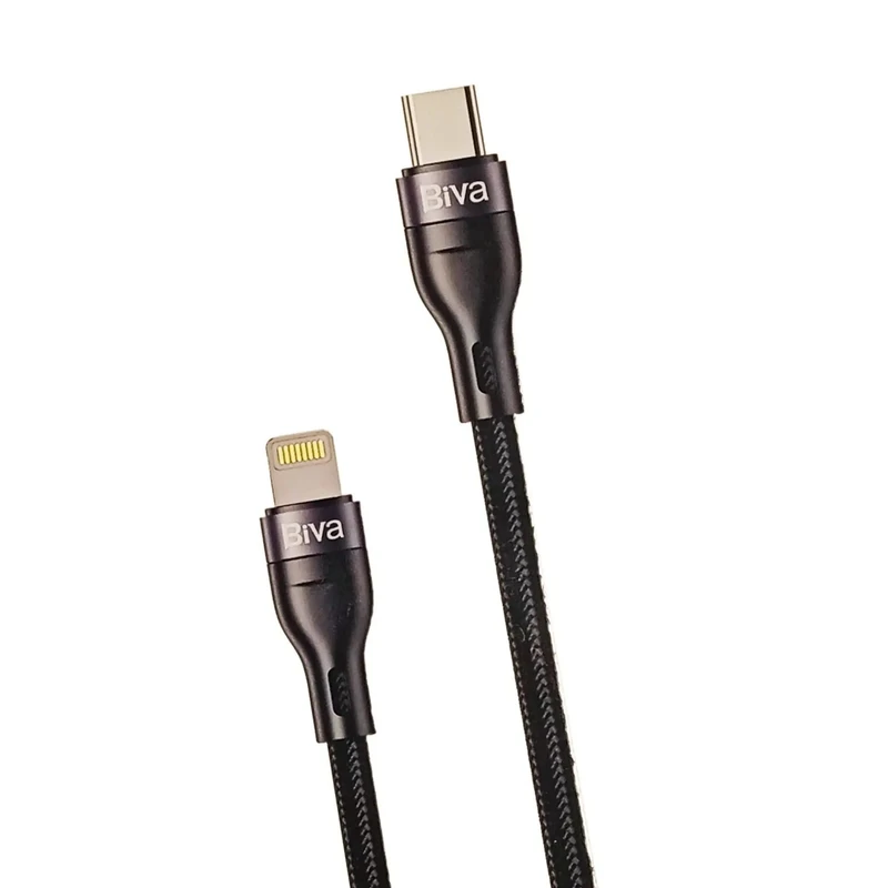 کابل شارژ بیوا Type-C به Lightning مدل C-08CL با طول 1.2 متر و روکش بافته‌شده