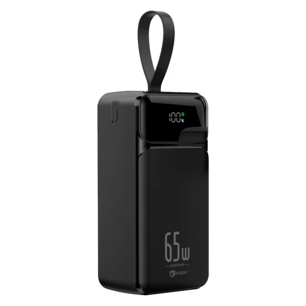 پاوربانک ۴۰۰۰۰ میلی‌آمپرساعت با خروجی ۶۵ وات و نمایشگر LCD